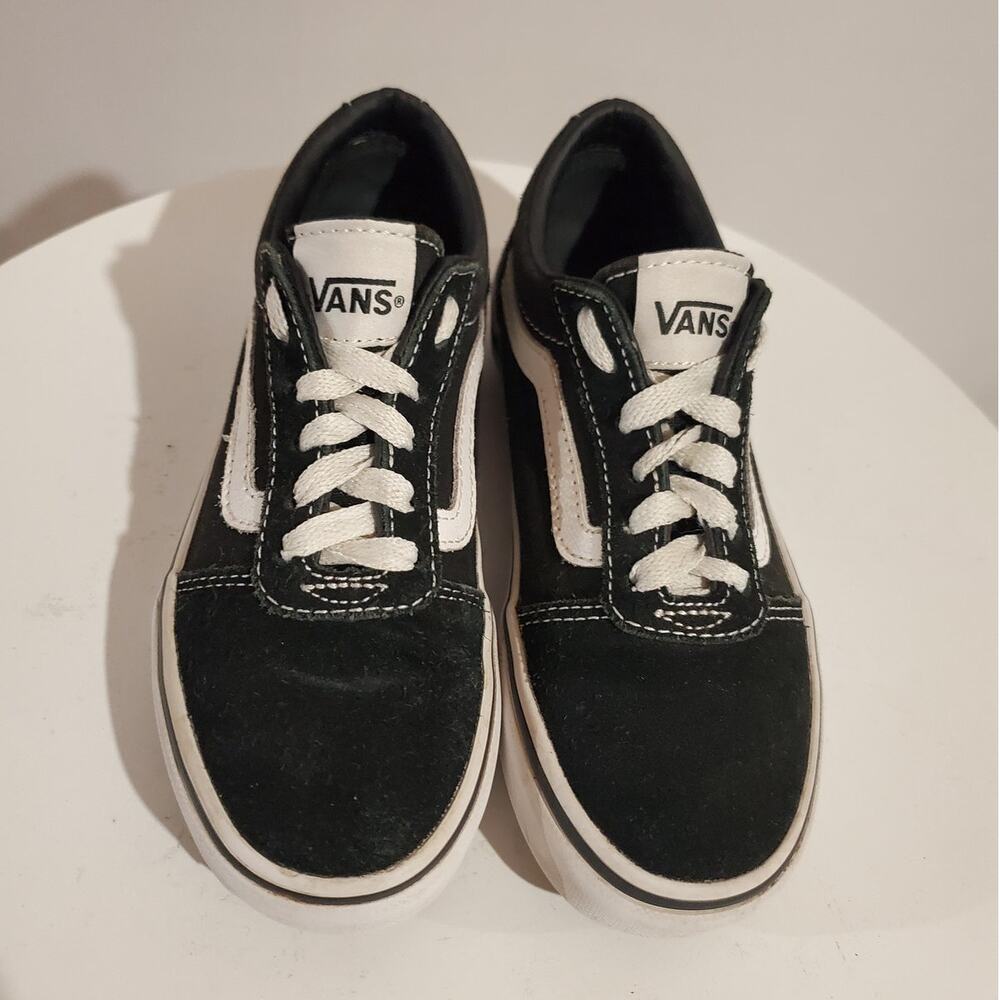 Vans Off the Wall Old Skool Suede Low Top Sk8 Sneakers Youth Size 13 Black Shoes - Picture 2 of 10